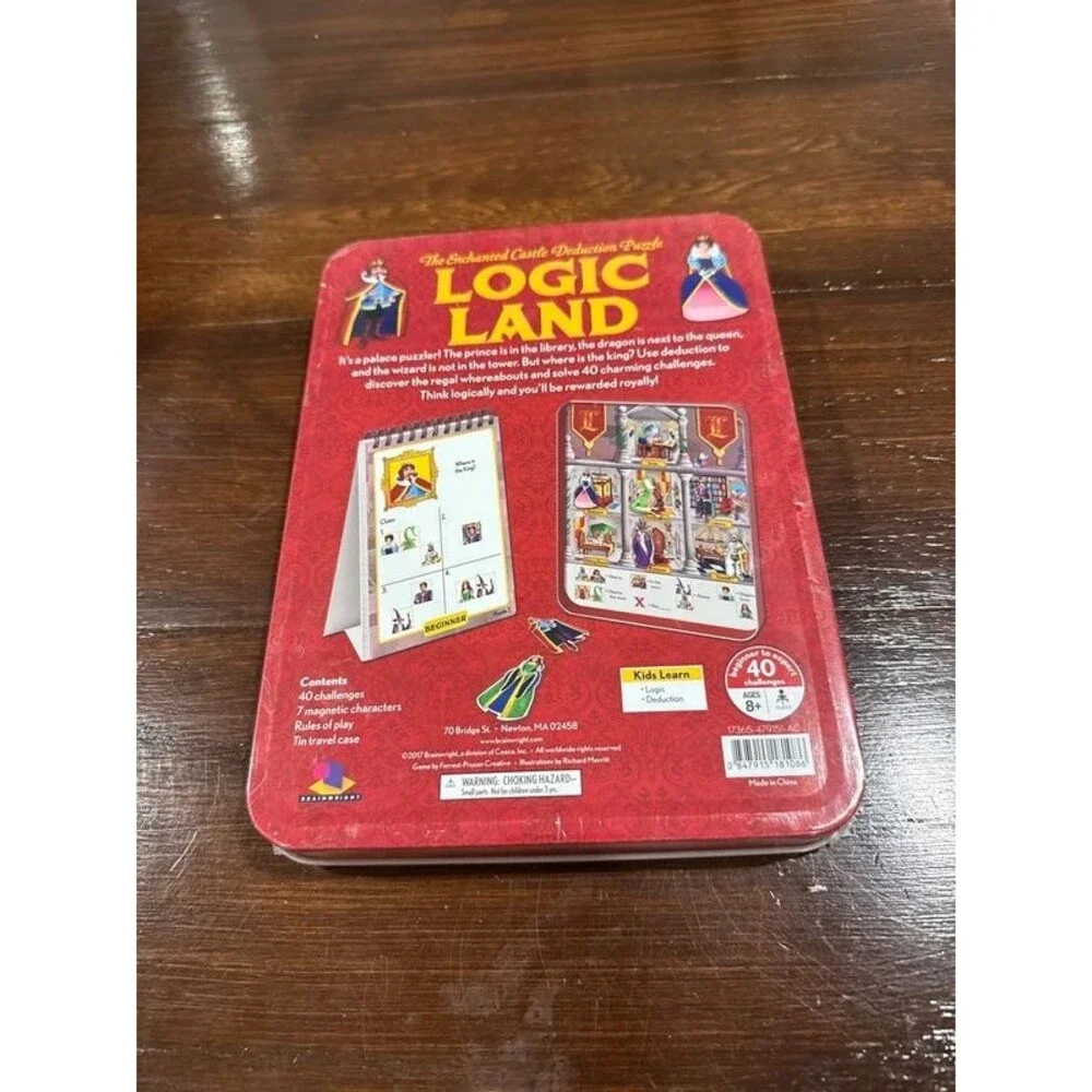 Brainwright Logic Land Enchanted Castle Deduction Puzzle 2017 New Sealed Tin